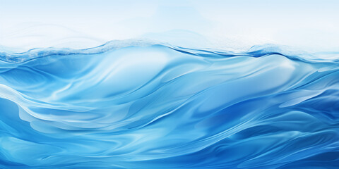 Wall Mural - blue wave banner, background with copy space, blue wallpaper 