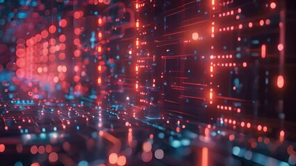 Poster - Abstract Background Illuminated With Bright Lights and Dots