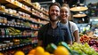 © Joyce - Portrait of smiling friendly employee worker in a grocery store.