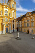 Melk Abbey, view of courtyard in front of Collegiate Church, St. Peter and St. Paul church, Melk, Austria