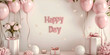 birthday decoration with pink background