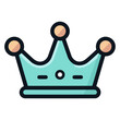 Vector icon of a king crown, perfect for royalty and monarchy designs.
