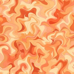 Wall Mural - Abstract Orange Wavy Pattern Background Design