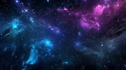 Wall Mural - ethereal cosmic nebula: stars and galaxies in deep space