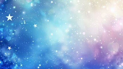 Wall Mural - Magical Stardust and Sparkles on Gradient Fantasy Background