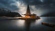 Tranquility on the Water: The Serene Temple