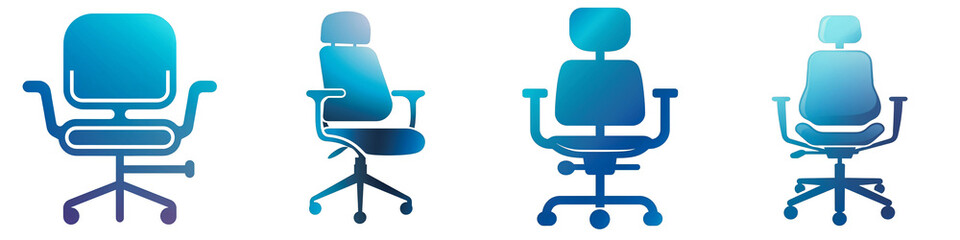 Office Chair clipart collection, symbol, logos, icons isolated on transparent background