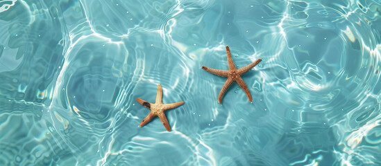 Wall Mural - starfish in the water