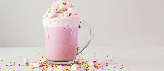 Poster - Milkshake with cream and colorful sprinkles
