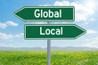 Two direction signs - Global or Local