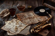 Vintage Jazz Notes: A Symphony Between a Saxophone, Cognac, and Vinyl records