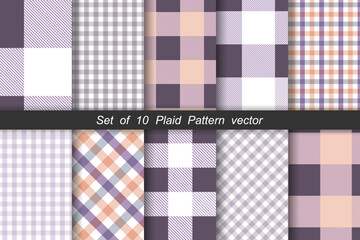Poster - set of seamless patterns plaid. geometric pattern background. square seamless pattern abstract