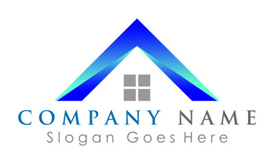 Poster - simple building home logo