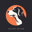 dog minimalist simple vector design isolated illustration