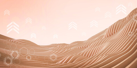 Aufkleber - abstract background. folding waveforms and curves concept of connecting communication innovations. d