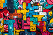 © Fernando Cortés - Vibrant Urban Graffiti Art Seamless Pattern: Capturing the Energy and Creativity of Street Culture