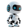 © Rafay - Cute ai robot chatbot on isolated transparent background
