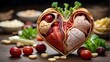 Food's structural influence on the human heart