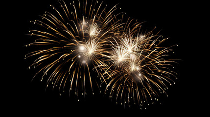 Wall Mural - Isolated on a background of pure black, fireworks