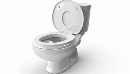 Wall Mural - Isolated toilet bowl on white background File contains an isolation path