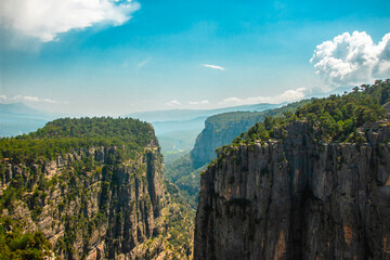 Canvas Print - Panoramic view of Tazi canyon, a natural beauty located in Antalya province of Turkey. Nature landscape.