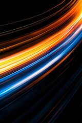 Aufkleber - Abstract Light Streaks with Dynamic Motion Effect