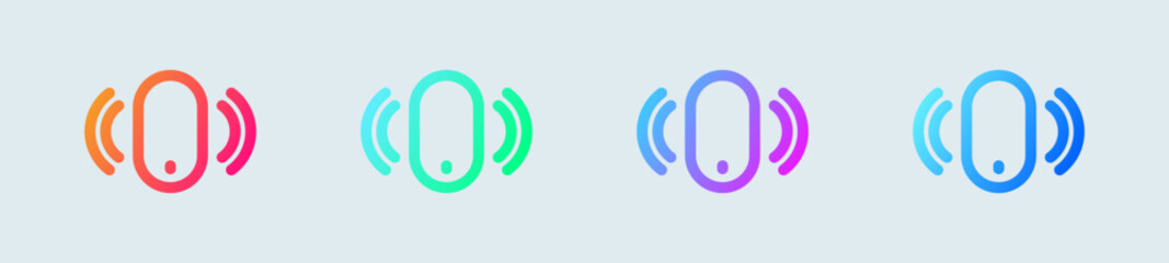 Poster - Remote line icon in gradient colors. Keyless control signs vector illustration