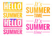 Colourful summer banner on white background, Hello summer collections
