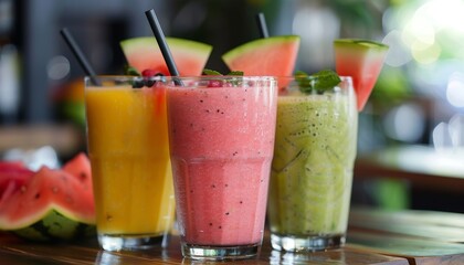 Sticker - Melon and watermelon fruit smoothies