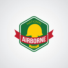 Wall Mural - National airborne day vector illustration. National airborne day themes design concept with flat style vector illustration. Suitable for greeting card, poster and banner.