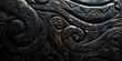 Maori carving design on wood, typical for Maori cultural artifacts, Matariki, banner, copy space