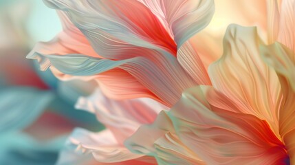 Wall Mural - Petal Lullaby: Extreme macro shots depict wildflower petals in a gentle sway, their rhythmic motion a soothing lullaby for the soul.