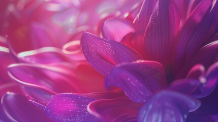 Wall Mural - Serenity Unfolding: Extreme close-ups reveal the serene unfolding of wildflower petals, a quiet revelation of beauty.