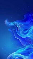 Aufkleber - Blue light digital abstract wave technology background with futuristic digital effect