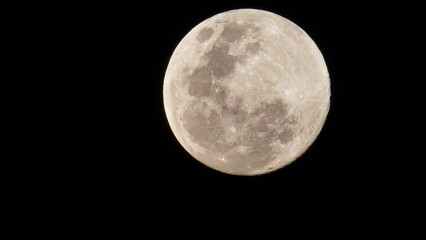 Wall Mural - Big round moon with monochrome color_tele zoom