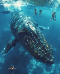 Poster - 3 d illustration of a beautiful whale