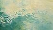 Light blue water ripples with circular shapes on a pastel green background