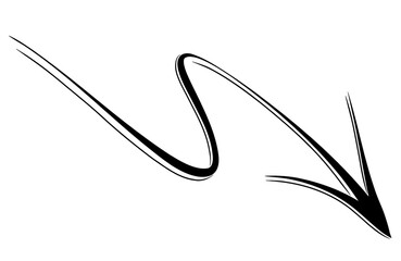 Poster - Hand Drawn doodle arrow icon. vector graphic illustration