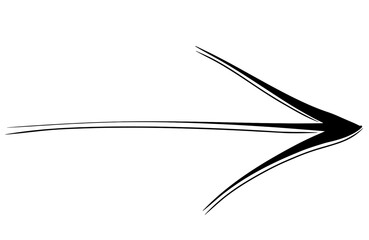 Poster - Hand Drawn doodle arrow icon. vector graphic illustration