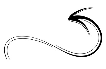 Poster - Hand Drawn doodle arrow icon. vector graphic illustration
