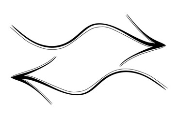 Poster - Hand Drawn doodle emphasis arrow icon. vector graphic illustration