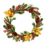 Fototapeta Na drzwi - Christmas frame wreath ring