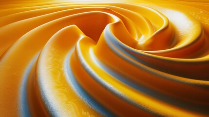 Canvas Print - A close up of a yellow and blue swirl on top, AI