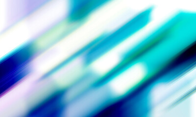 Poster - Abstract Green, Blue and Violet gradient blurred diagonal lines, Abstract speed motion blurred background