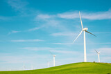 Fototapeta  - Wind turbine generators for green electricity production