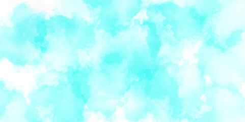 Wall Mural - Blue sky and clouds sun and cloud background with a watercolor pastel color. Cloud sky pastel abstract gradient blurred. soft light sky image focust canopy blue wallpaper or background.