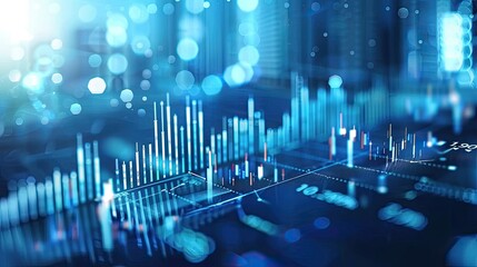 Market Analyze. Bar graphs, Diagrams, financial figures AI generated