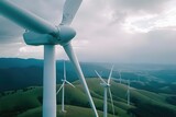 Fototapeta Londyn - Whispering Giants: Wind Turbines in New South Wales