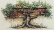 Nature's Library: A Tree of Knowledge, generative ai
