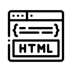 html line icon